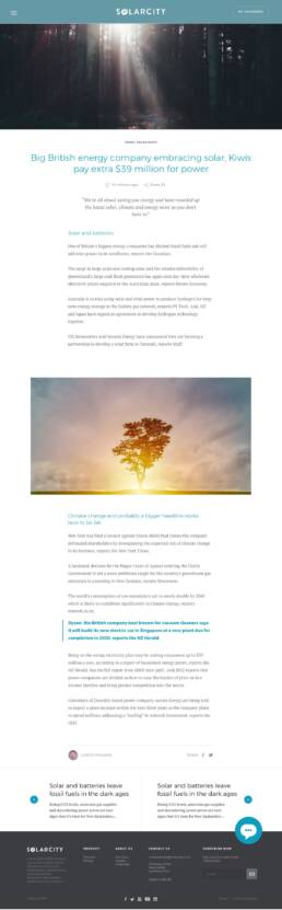 Solar City Blog Design
