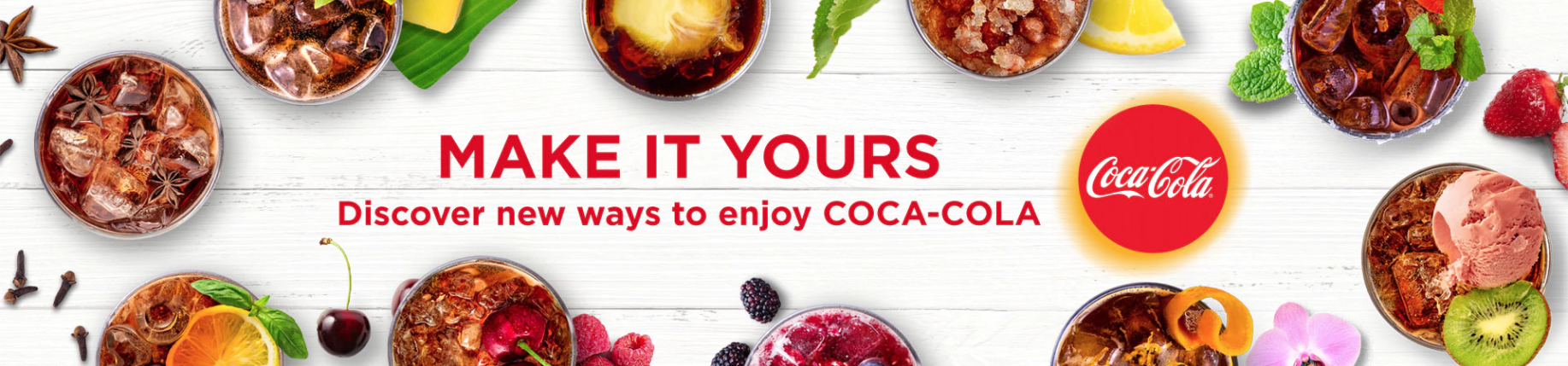 Coca-cola website banner